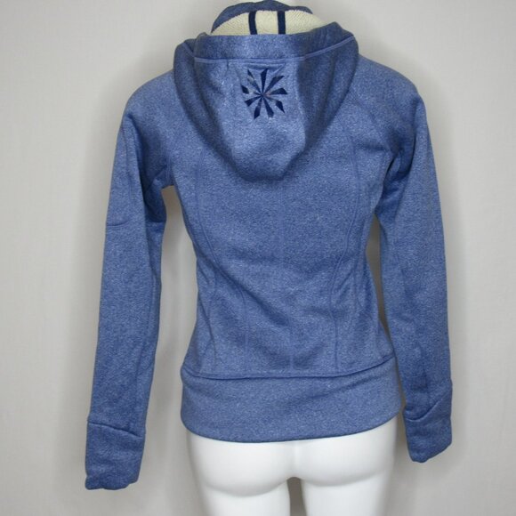 Athleta Blue Home Team Full Zip Hoodie Jacket Sherpa Lined Women's XS XSmall - Picture 3 of 8
